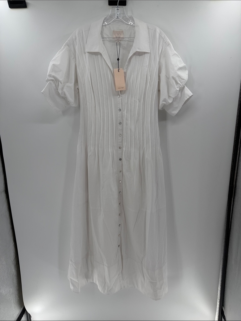 Cinq A Sept Women's Monty Pleated Midi Dress - White - 8 - New with tags - Picture 2 of 13